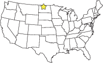 Map showing MSU located in Minot North Dakota